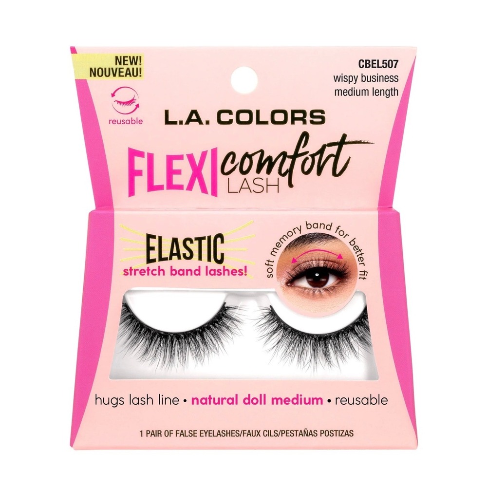 L.A. Colors Flexi-Comfort Lash Natural Doll Medium CBEL507 Wispy False Eyelashes